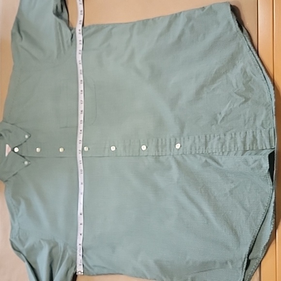 Brooks Brothers Size L (16-4) Green & White Check Long Sleeve Button Down Shirt - Picture 6 of 11